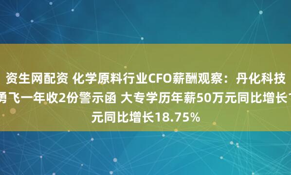 资生网配资 化学原料行业CFO薪酬观察：丹化科技CFO蒋勇飞一年收2份警示函 大专学历年薪50万元同比增长18.75%